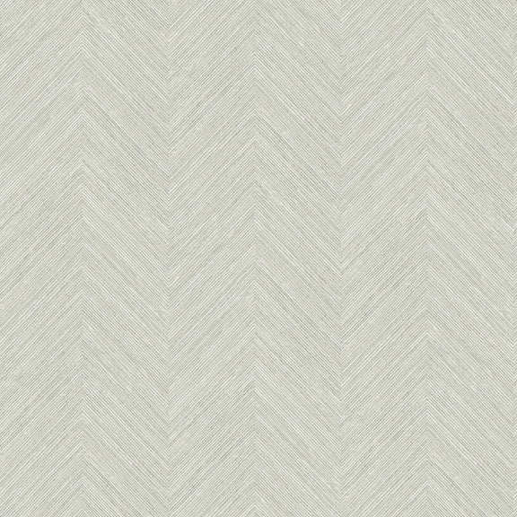 Chesapeake Caladesi Light Grey Faux Linen Prepasted Non Woven Blend Wallpaper, 20.5-in by 33-ft, 56.4 sq. ft.