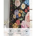 thumbnail image 6 of Boho Pink Flower Sheer Curtains 39 Inch Length 2 Panels Set for Living Room/Bedroom, Spring Watercolor Country Floral Plant Kitchen Curtains Grommet Semi-Sheer Curtains Window Treatments 27.5"x39"x2, 6 of 7