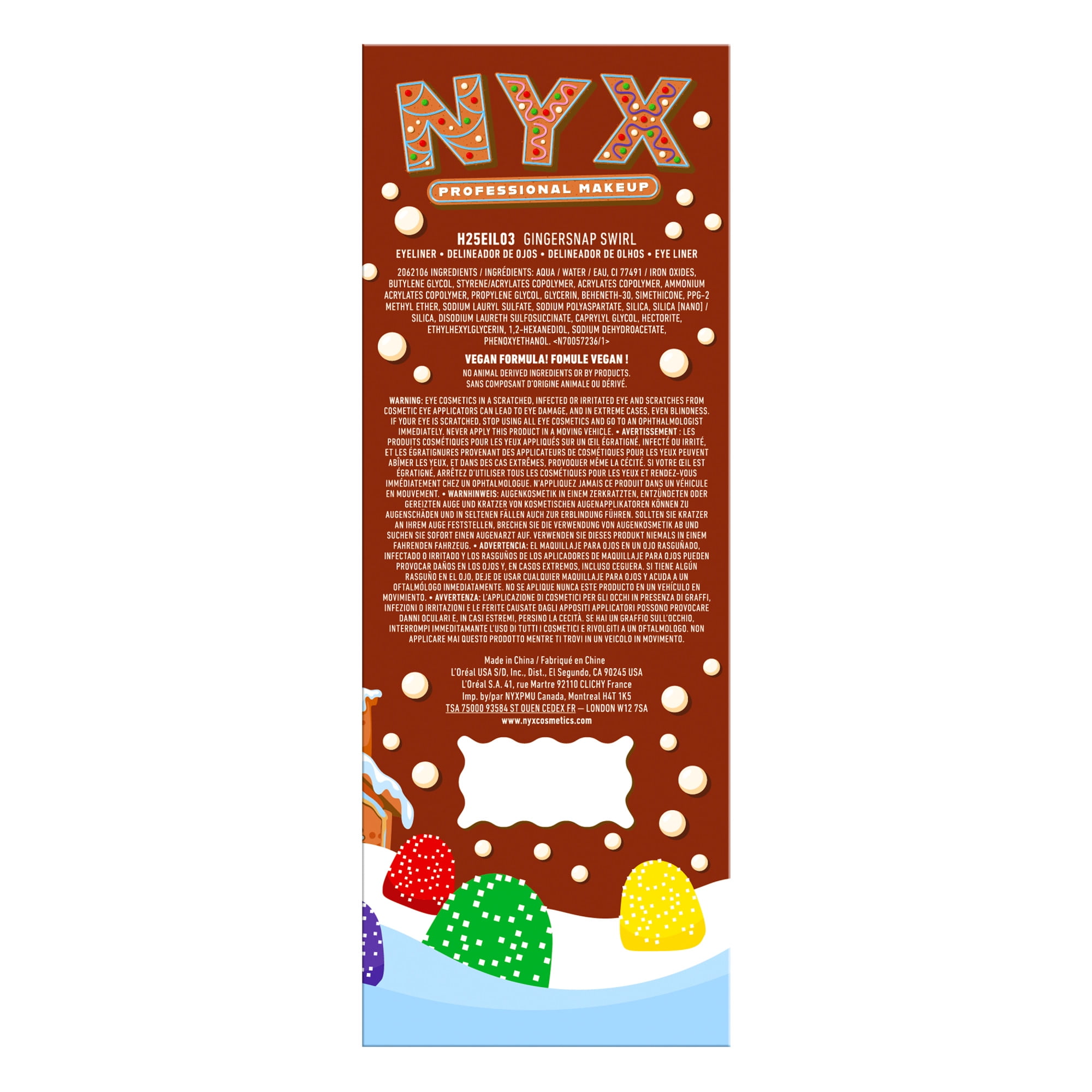 NYX Professional Makeup Holiday Candy Swirl Eyeliner Gingersnap Swirl