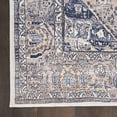 thumbnail image 3 of 8' x 10' Ivory and Blue Oriental Power Loom Distressed Washable Non Skid Area Rug, 3 of 5