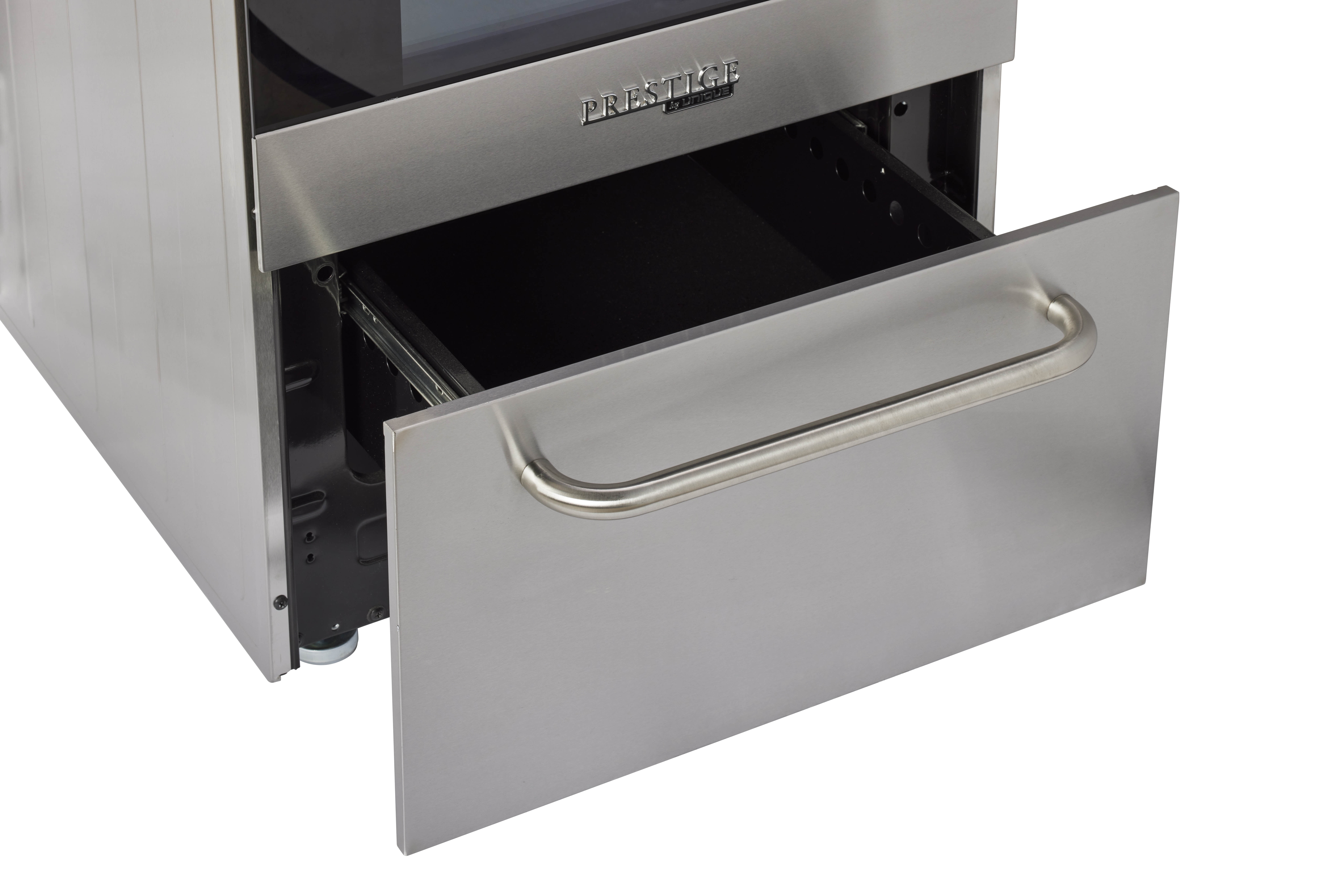 Unique Prestige 20" 1.6 cu/ft Freestanding Electric Range with Convection Oven in Stainless Steel