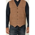 thumbnail image 3 of Powder River Outfitters Men's Plaid Print Wool Vest Tan X-  US, 3 of 4