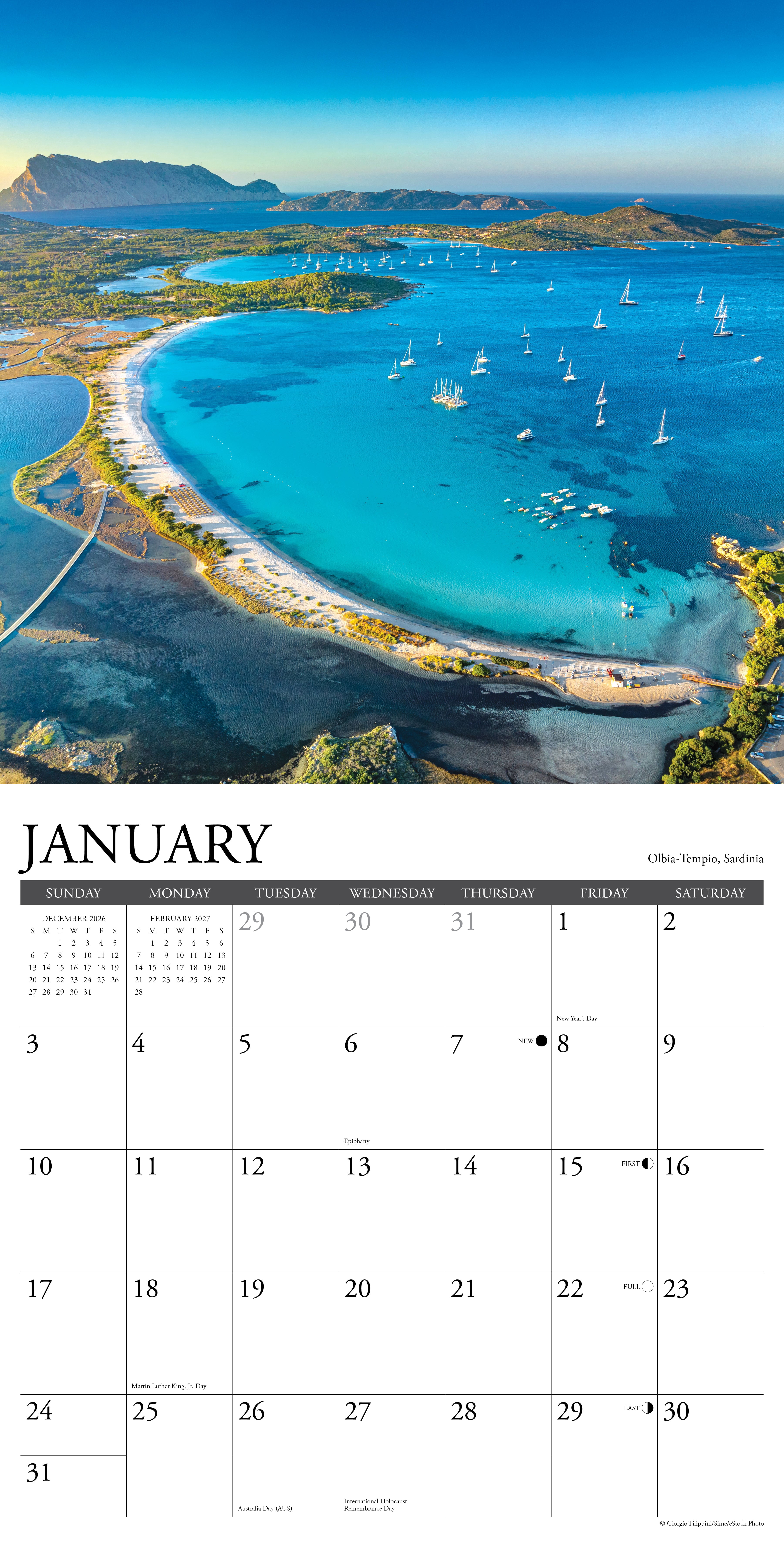 Willow Creek Press, Italy 2027 Wall Calendar