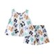 thumbnail image 4 of Conjuntos de camiseta sin mangas de cuello redondo para niños, traje fino de verano para niñas, conjunto de dos piezas de camiseta sin mangas y pantalones cortos, ropa de casa, conjunto de algodón par, 4 of 9