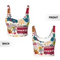thumbnail image 6 of Rateoe London Symbols Print Womens' Sports Bras Scoop Neck Sports Vest- Padded U Back Seamless High Impact Support, 6 of 7