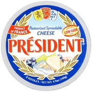 President Pasturized Spreadable Cheese, 4.9 oz