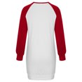 thumbnail image 5 of Nueva moda Casual estampado manga larga cuello redondo contraste Color suéter Top mujer ropa sudadera vestido Pompotops hdfakjf3851, 5 of 5