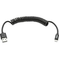 Tripp Lite, TRPM100004COILB, Lightning Connector USB Coiled Cable, 1 Each, Black