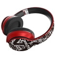 thumbnail image 3 of Injueey Auriculares inalámbricos Bluetooth 5.0 Graffiti Auriculares plegables para juegos deportivos para teléfonos móviles Cables de audio/vídeo negro rojo, 3 of 6