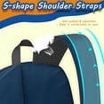 thumbnail image 3 of 17 Inch Lightweight Backpack,PVC Waterproof Oxford Fabric, Ergonomically Designed, with Large Capacity, Abstract Geometric Print, 3 of 5