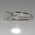 thumbnail image 4 of Princess Cut 1ct Lab Created Diamond Engagement Women's Wedding Band Ring 14K White Gold Plated Sterling Silver, 4 of 6