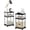 Americano/Chrome, variant on JUST Side Table, 3-Tier End Table, Open Shelves Night Stand, Bedside Table, Toolless Assembly, for Living Room, Bedroom, Bathroom, White(Espresso)