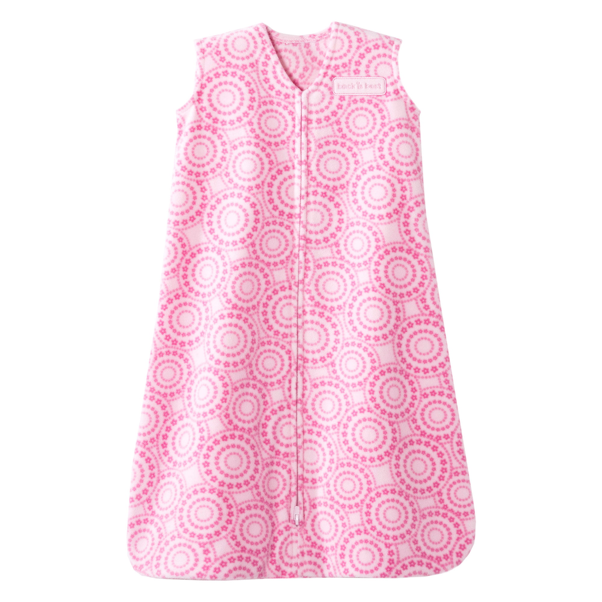 Pink Floral Medallions Halo Micro Fleece SleepSack Swaddle Wearable Blanket 