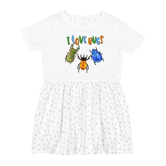 Inktastic I Love Bugs Girls Toddler Dress