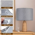 thumbnail image 3 of Drum Lampshades, Kvago Linen Lamp Shade, E27 Light Cover Replacement for Chandeliers Table Floor Lamp Kitchen Light Fixtures (Gray, 11.81''Top x 11.81'' Bottom x 7.87'' High), 3 of 8