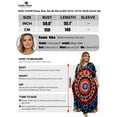 thumbnail image 4 of Tie Dye Caftan Robe Lightweight Kaftan Dresses for Swimwear Women Plus Size Beach Maxi Dress Long Resort Tunic Batwing Sleeve Summer Outfits Oversized Bath Robe Casual Afirca Dress moomoo House Wear, 4 of 7