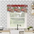 thumbnail image 4 of Red Christmas Kitchen Valances for Windows 42x12 Inch Kitchen Curtains Valances Rod Pocket Xmas Winter Snowflakes Truck Dogs Bathroom Window Valances for Window Treatment Decor, 4 of 6