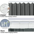 thumbnail image 6 of Room Divider Blackout Curtain Track Curtains Wall Dividers Panels Screen for Living Rooms Bedroom Office Privacy Partition Separation, W100 × L96 Inch,1 Panel, Grey, 6 of 13