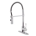 thumbnail image 1 of Gourmetier LS8771DPL Modern Paris Single-Handle Pull-Down Kitchen Faucet - Polished Chrome, 1 of 1
