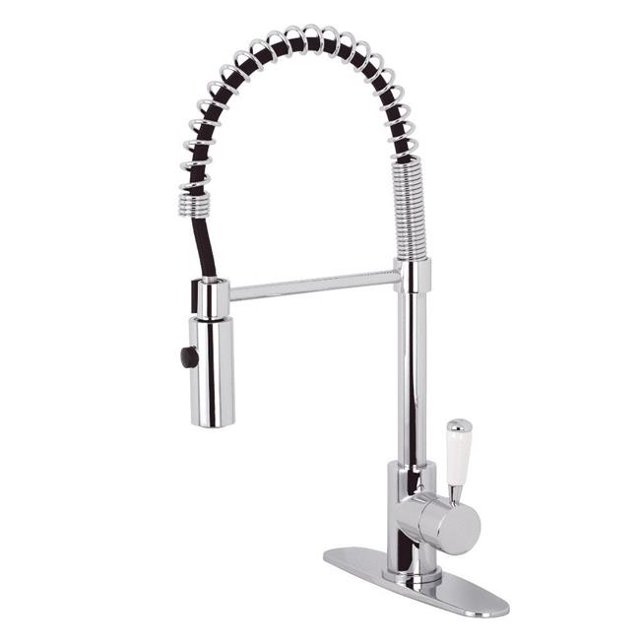 Gourmetier LS8771DPL Modern Paris Single-Handle Pull-Down Kitchen Faucet - Polished Chrome
