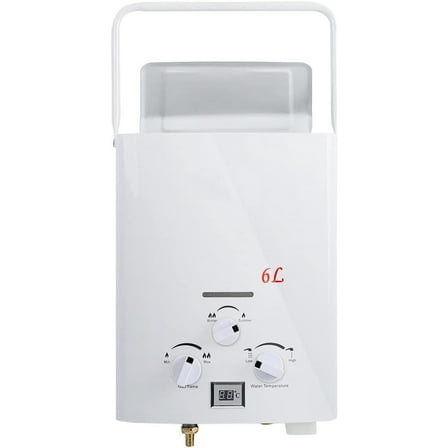 Water Heater Tankless 6L Propane Gas Hot Water Heater LPG Stainless Steel (TCHOMEJ0101911X-A01-2021)