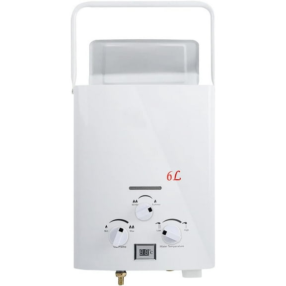 Water Heater Tankless 6L Propane Gas Hot Water Heater LPG Stainless Steel (TCHOMEJ0101911X-A01-2021)