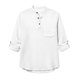 thumbnail image 2 of Camisetas de Manga Larga Casual Color Sólido Botón de Cuello Redondo Detalle Camiseta Suave para Deportes Primavera Diaria, 2 of 5