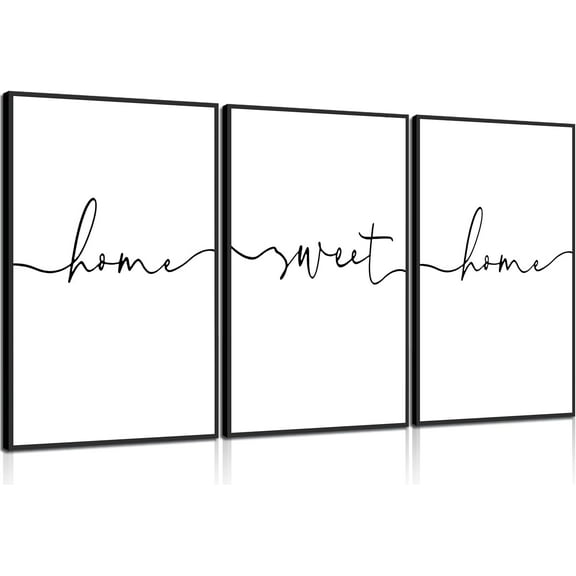 Farmhouse Home Wall Art Home Sweet Home Canvas Paintings Rustic Wall Decor Family Sweet Quotes Posters Prints for Living Room Bedroom Kitchen Above Bed Artwork Pictures Unframed