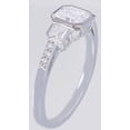 thumbnail image 4 of HeartsAndYou Accents Solitaire Engagement Ring for Women 2ct Asscher Cut Moissanite 18k White Gold over Silver, 4 of 5