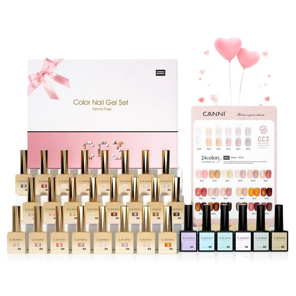 Set de esmaltes de uñas en gel CANNI CC3 30 unidades con tarjeta de color de 12 ml