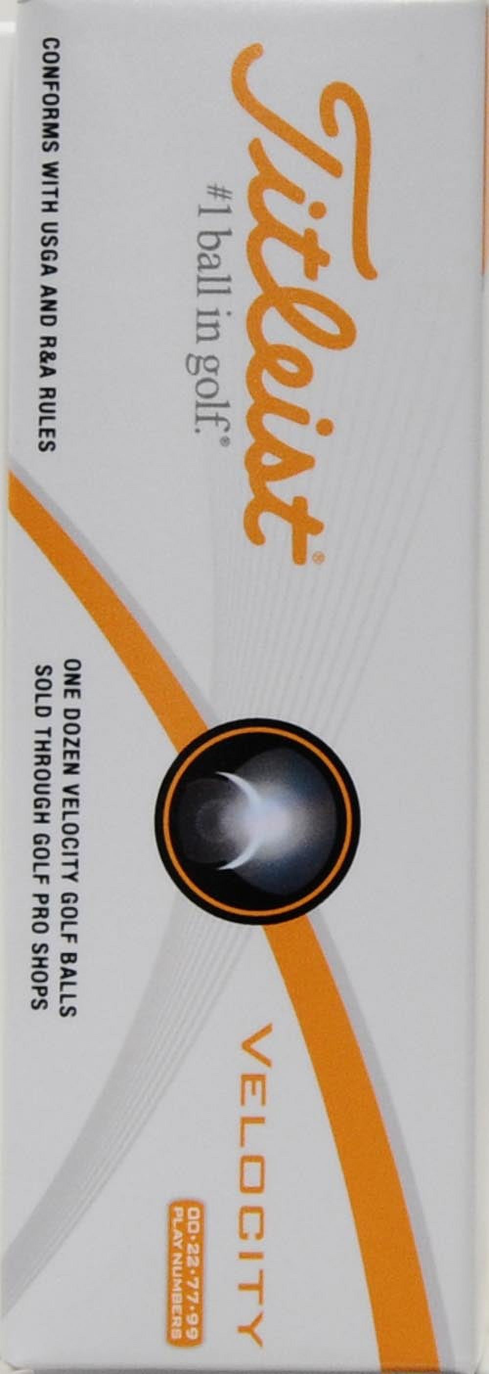 Titleist Velocity Golf Balls, Double Digits, 12 Pack