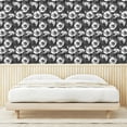 thumbnail image 3 of Ambesonne, Poppy Peel & Stick Wallpaper for Home, Blossoming Vintage Poppies, 13"x36", Grey Black White, 3 of 5