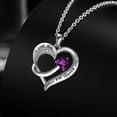 thumbnail image 2 of Women Jewelry 18k White Gold Plated Engraved Words Love Heart Pendant Necklace, 2 of 7