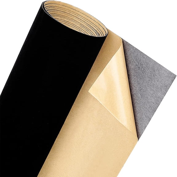 157x9.8inch Black Self Adhesive Velvet Flock Liner Velvet Fabric for Jewelry Drawer Craft Fabric Upholstery Peel Sticker(0.8mm thick) for making