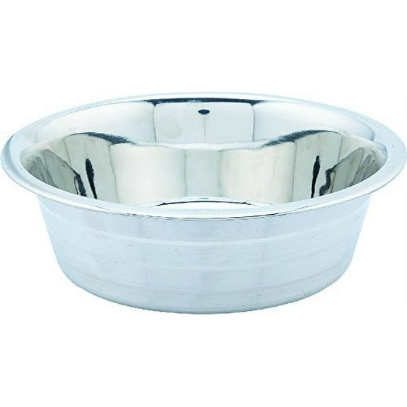 Indipets Silver Touch Collection. Silver Stripe Stainless Steel Dog Bowl. 1 Quart