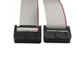 thumbnail image 2 of 2 Pcs FC-14P IDC 14-Pin F/F Cable de extensión de datos de disco duro, conector de cable plano de cinta de 30 cm de longitud para placa base, 2 of 2