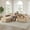 Light Brown, variant on MCombo 121" L Shaped Compressed Sectional Sofa Couch with Ottoman, No Assembly Required, Light Brown