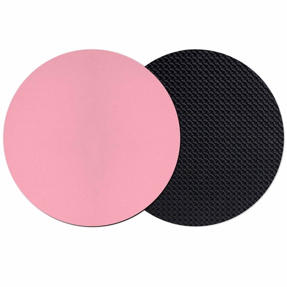 Pink Coasters for Drinks,Absorbent Non Slip Rubber Drink Coasters Set of 2 for Cup,Table,Bar,Home Decor, Solid Color