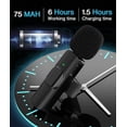 thumbnail image 4 of PinesC Wireless Lavalier Microphone for Android//Computer/Laptop, Wireless Mic for 15 with Noise Reduction Chip, Mini Microphone for Recording Podcast YouTube, (2 Pack), 4 of 5