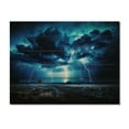 thumbnail image 3 of Designart "delicate Lightning III" Landscapes Print on Natural Pine Wood, 3 of 5