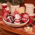 thumbnail image 4 of Set de adornos para árbol de Navidad Valery Madelyn, 155 quilates, rojo y blanco, 4 of 6