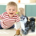 thumbnail image 3 of Lifelike Kitten Toys Simulation Walk Lovely Move for Birthday Girls Children Grey, 3 of 8