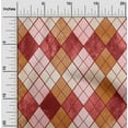 thumbnail image 2 of oneOone Viscose Chiffon Rust Brown Fabric Argyle Fabric For Sewing Printed Craft Fabric By The Yard 42 Inch Wide, 2 of 4
