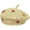 Beige, variant on Khaki Strawberry Embroidery Straw Crochet Beret Hat 1Pc