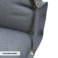 thumbnail image 2 of Covers & all Stylish Flat Bean Bag with Grommets and Belts, Olefin Fabric, UV Resistant for Bean Bag Lounger - Gray (XXL, 79 L × 59 W × 12 H inch)(Beans not included), 2 of 7