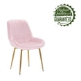 thumbnail image 7 of Porthos Home Dayo Set Of 2 Velvet Dining Chairs With Low Back, Shallow Scoop Seat And Golden Chrome Legs (Armless Design Is Suitable For Small Kitchens And Dining Areas), 7 of 7