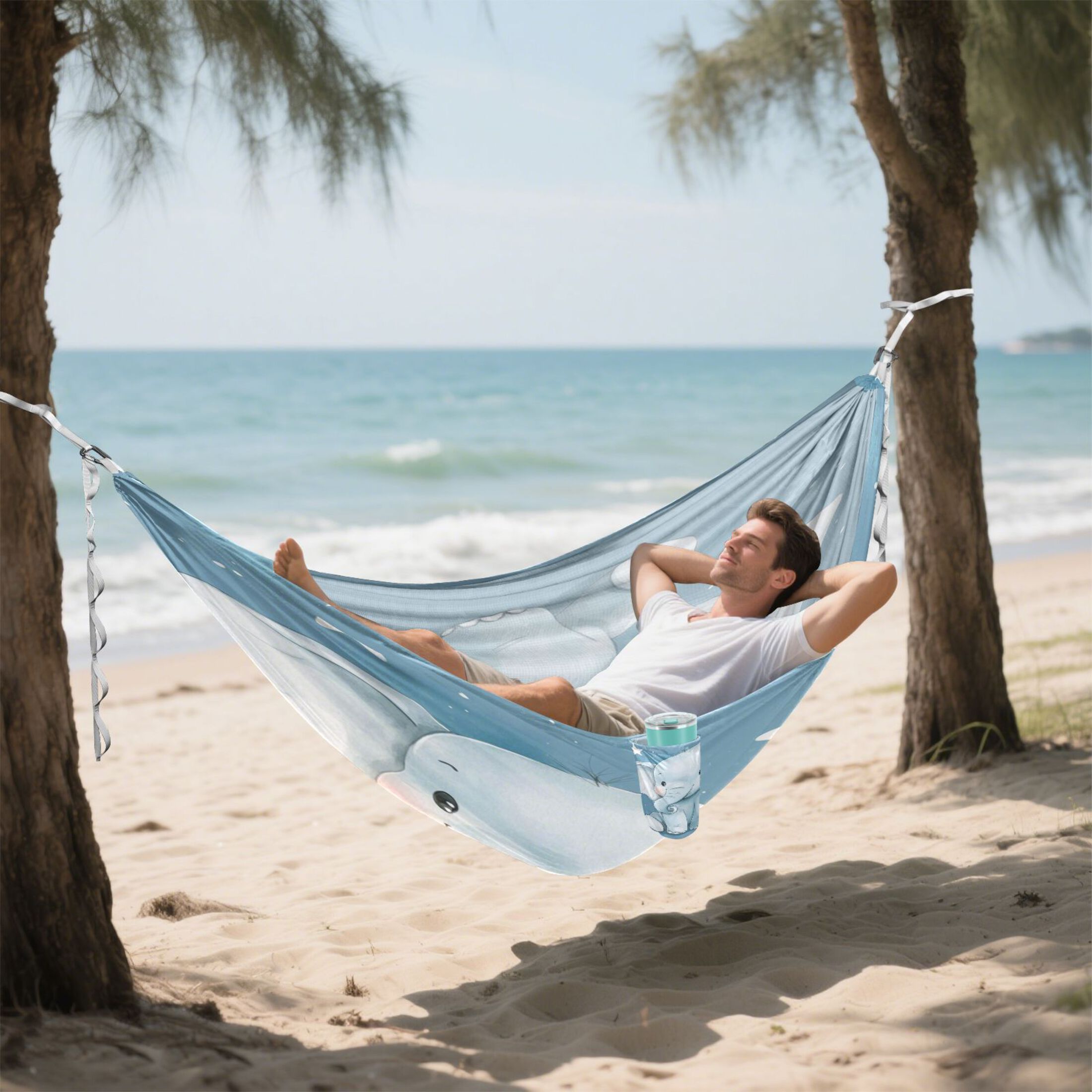 Hammock Camping Hammock Nylon Portable Hammock Travel Camping Hammock Cute Little Blue Elephant