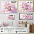thumbnail image 3 of Designart "Abstract Shades Of Pink And Purple I" Abstract Shapes Picture Framed Canvas Prints, 3 of 5