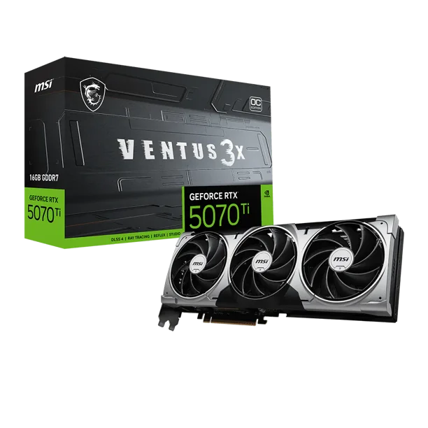 Tarjeta de video nvidia geforce rtx5070 ti 16gb oc gddr7 msi ventus 3x rtx 5070 ti 16g ventus 3x oc