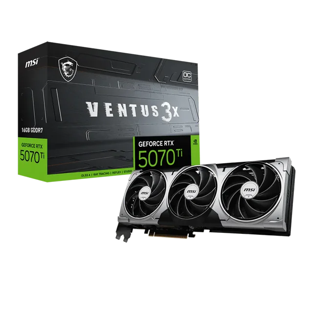 Tarjeta de video nvidia geforce rtx5070 ti 16gb oc gddr7 msi ventus 3x rtx 5070 ti 16g ventus 3x oc